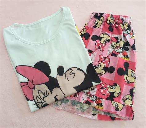 Minnie And Mickey Pijamas Cortos Obsidiana Makeup Maquillaje Original