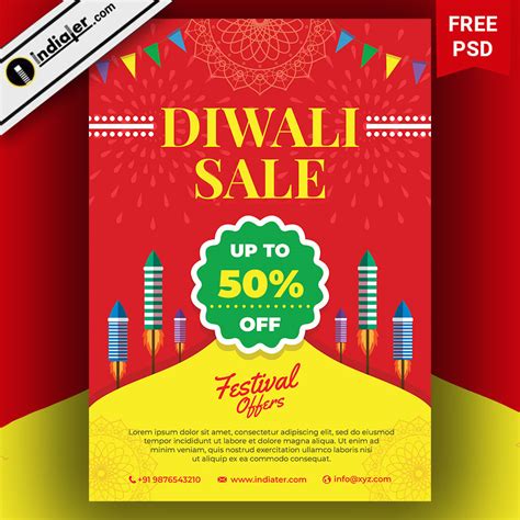 Best Diwali Sale Discount Poster Banner Or Flyer Design Indiater