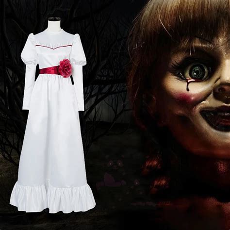 Movie Annabell Cosplay Costumes Annabelle Cosplay Costume Women Girls Cosplay Dresses White