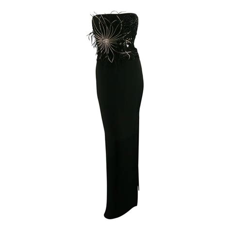 Richard Tyler Dress Gown Black Jersey Gown Evening Wear Dress