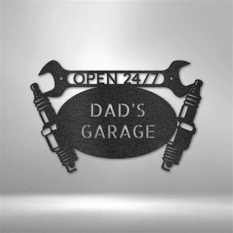 Car Garage Personalized Steel Metal Sign Wall Art