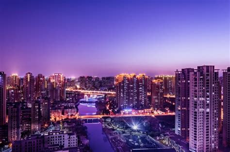 Beautiful City At Night Photo Free Download