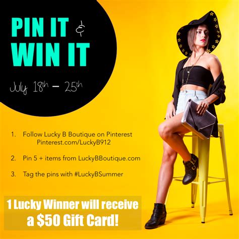 lucky b boutique pin it to win it contest