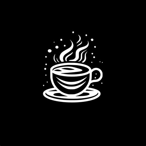 Coffee Black And White Vector Illustration 24164757 Vector Art At Vecteezy