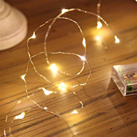 Micro Battery Fairy Lights On Silver Wire 20 Leds Solar Fairy Lights
