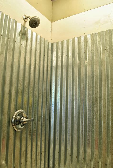 Cottage Dreamers Galvanized Corrugated Metal Shower