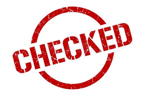 Checked Stamp Stock Vector Illustration Of Check Isolated 136894470