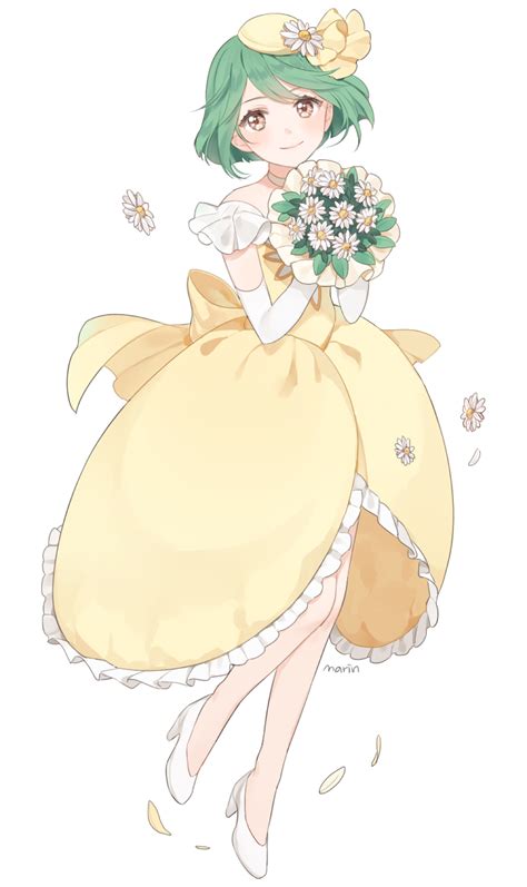 Tamano Hinagiku And Angel Daisy Wedding Peach Drawn By Marinmyuy3