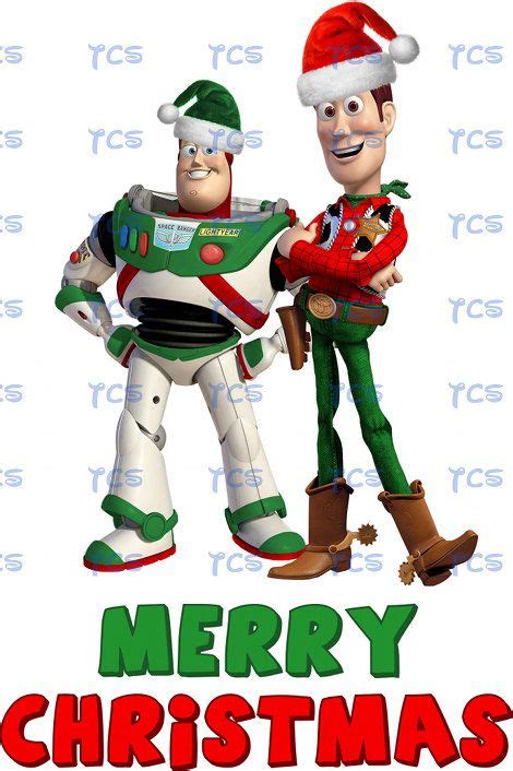 Toy Story Buzz Lightyear Woody Merry Christmas Disney Pixar Cards Santa