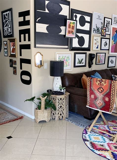 Modern Eclectic Gallery Walls Home Tour Little Gold Pixel