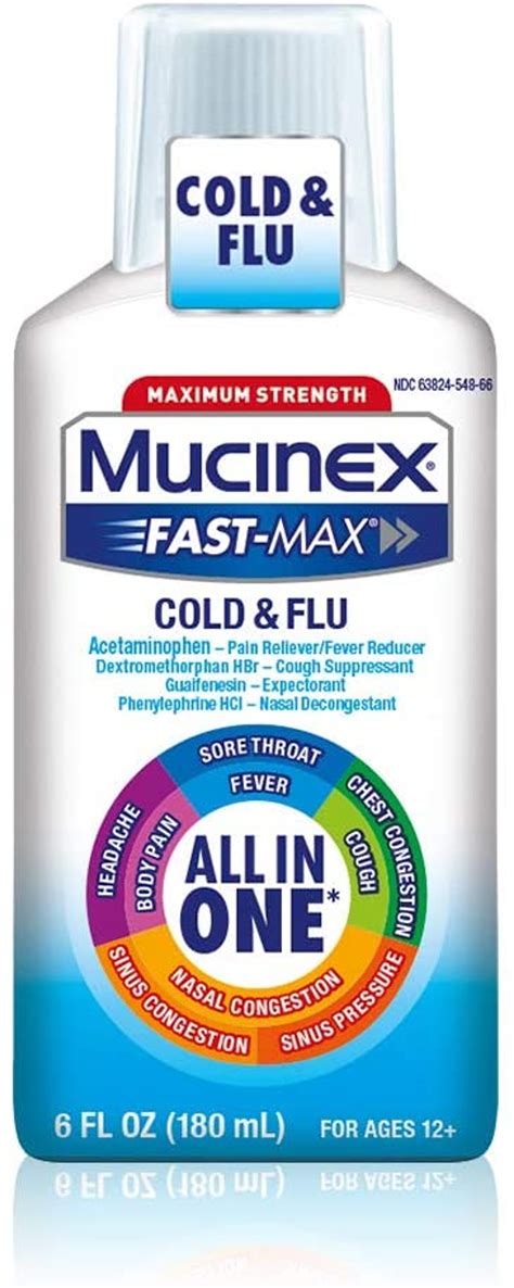 Mucinex Fast Max Severe Cold Relief Liquid 6 Oz