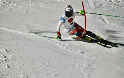 Ski Alpin Slalom Exhibition De Crans Montana Clément Noël Se