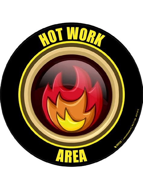 Hot Work Area Floor Sign