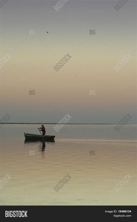 Lonely Boat On Silent Image And Photo Free Trial Bigstock