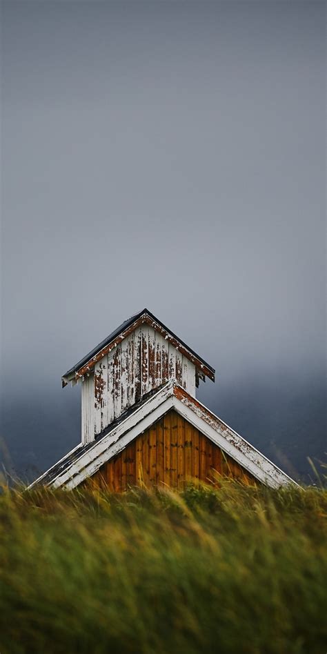 House Roof Landscape Norway 1080x2160 Wallpaper Space Phone
