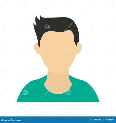 Avatar Faceless Male Profile Stock Vector Illustration Of Cartoon