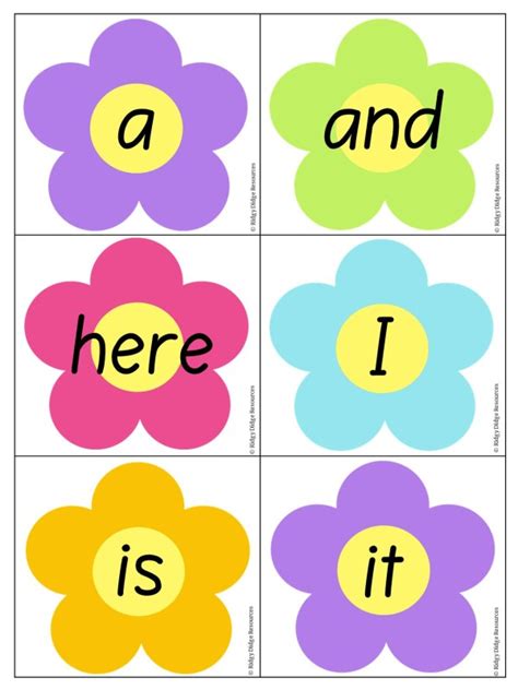 Sight Word Growing Flowers Activity - Ridgy Didge Resources