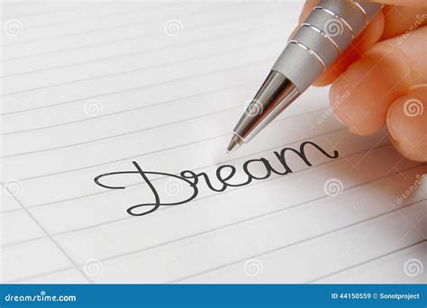 Dream Word Handwriting Stock Image Image Of Concepts 44150559