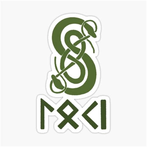 Loki Norse Mythology Snake Symbol Sticker For Sale By Jesscarrsart