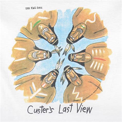 Vintage The Far Side Custers Last View T Shirt 1986 X Large