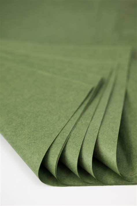 Moss Green Tissue Paper 24 Sheets Dark Green Tissue Paper Etsy