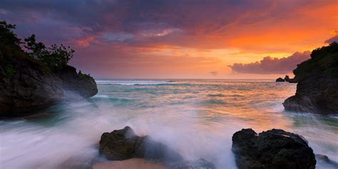 Nature Landscape Sunset Coast Island Beach Rock Sea