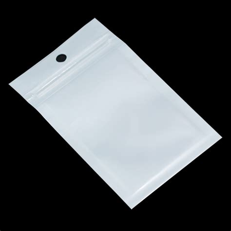 Retail White Clear Self Seal Zipper Plastic Retail Packaging Pack Poly