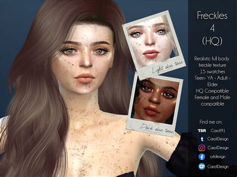 Freckles 4 Hq By Caroll91 At Tsr Sims 4 Updates