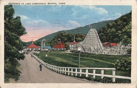 Entrance To Lake Compounce Bristol Ct Postcard