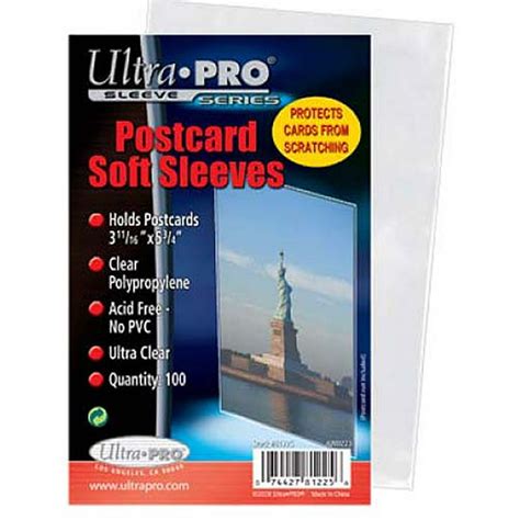 Ultra Pro Postcard Sleeves 100 Sleeves