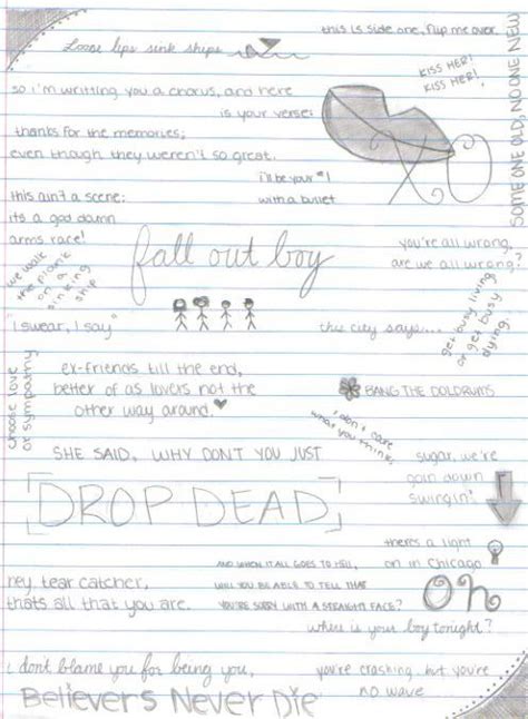 Fall Out Boy Lyrics By Alltimedance On Deviantart