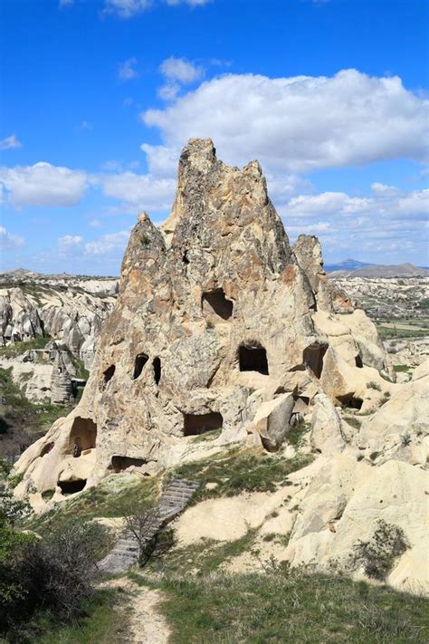 Cappadocia Ancient Carved Rocks At Goreme Stock Photo