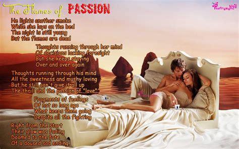 Love Romantic Passion Poem The Flames Of Passion Couple On Bed Morning