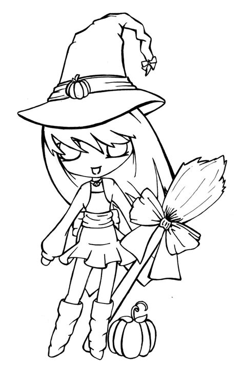 Lil Witch Lineart By Saltiidog On Deviantart