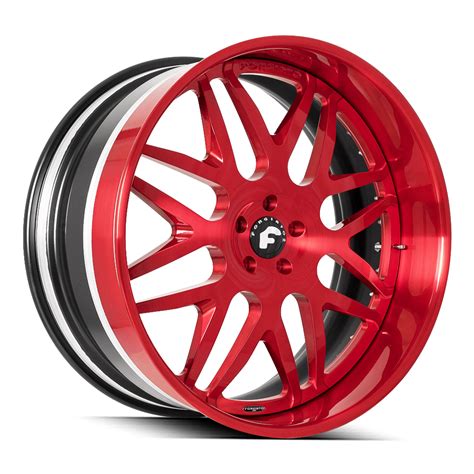 24 Forgiato Wheels Kato Candy Red Wheel And Tire Package