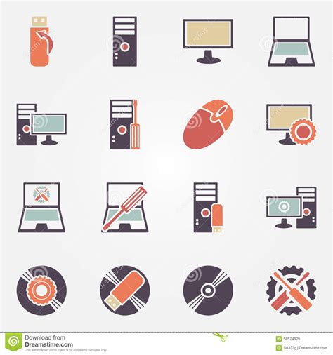 The best selection of royalty free computer repair vector art, graphics and stock illustrations. Computer Repair Icons Stock Vector - Image: 58574926