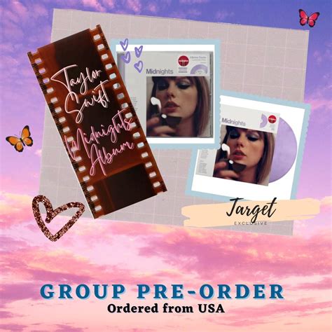Taylor Swift Midnights Album Target Exclusive Lavender Edition Vinyl Cd