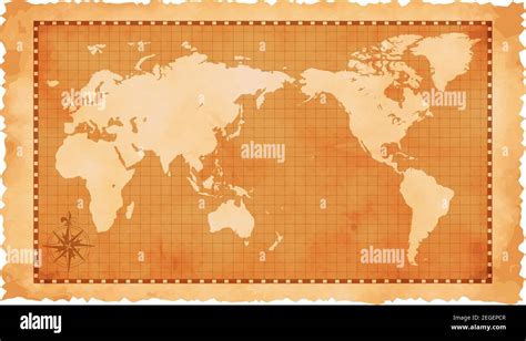 Old Vintage World Map Vector Illustration Stock Vector Image And Art Alamy