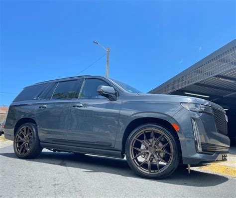 Cadillac Escalade Grey Vossen Hf6 4 Wheel Wheel Front