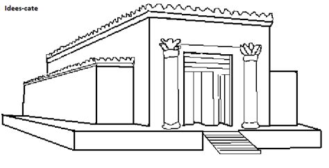 Jerusalem Building Temple Coloring Page Sketch Coloring Page