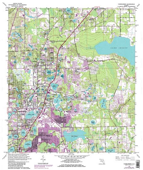 Casselberry Topographic Map 124000 Scale Florida