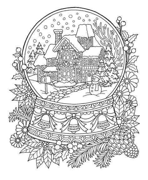 Printable Snow Globe Coloring Pages