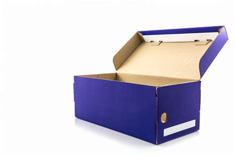 Blue Shoe Box With Clipping Path Stock Photo Download Image Now