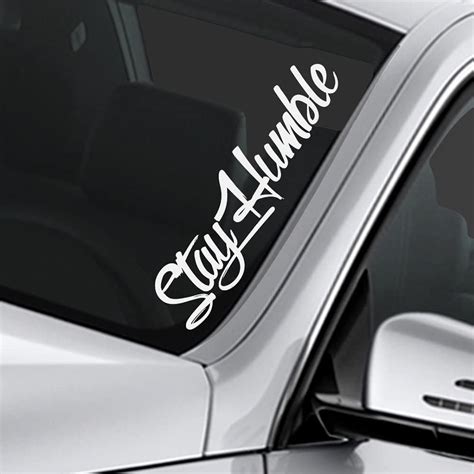 buy stay humble sticker jdm large funny drift lowered car windshield decal car truck decal vinyl