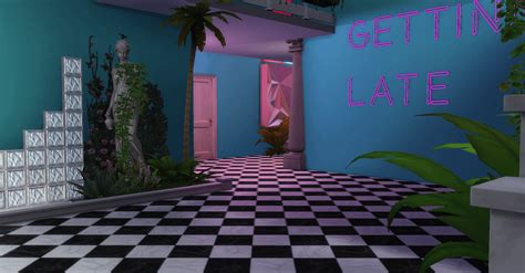Entry Foyer To The Vaporwave House™ Made In The Sims 4 Rvaporwaveart