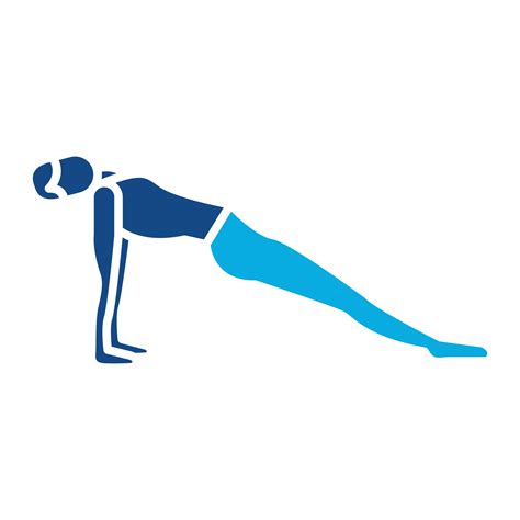 Upward Plank Pose Glyph Two Color Icon 17614084 Vector Art At Vecteezy