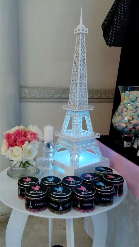 If you can't find an eiffel tower decoration, you can always print one (after a little google image searching) and pink & black decor fits well into a paris themed party. Pin on French Parisian Party Ideas