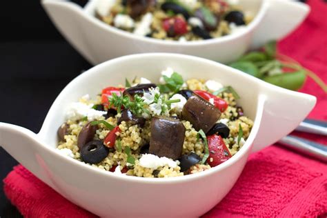 Spread eggplant on the prepared baking sheet. Roasted Eggplant Couscous Salad - A delicious ...