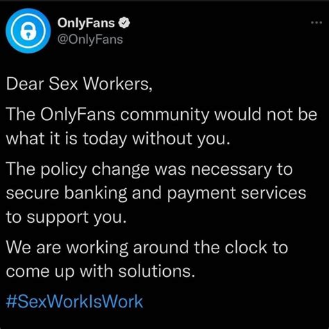 Onlyfans Is ‘prohibiting Sexually Explicit Content For Sex Workers