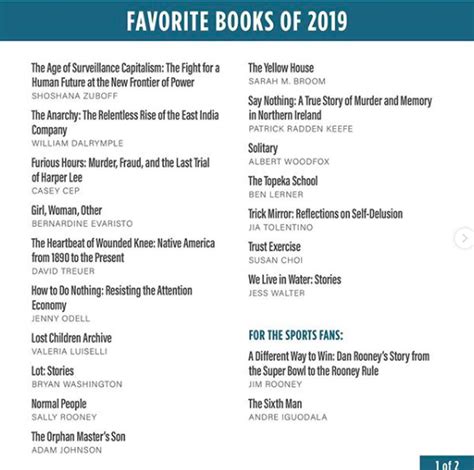 Barack Obama Lists His Top Books Of 2019
